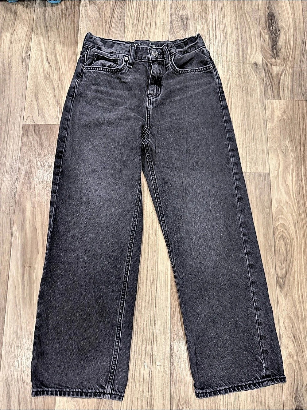 Old Navy Baggy Straight Leg Jeans in Black Waist 12